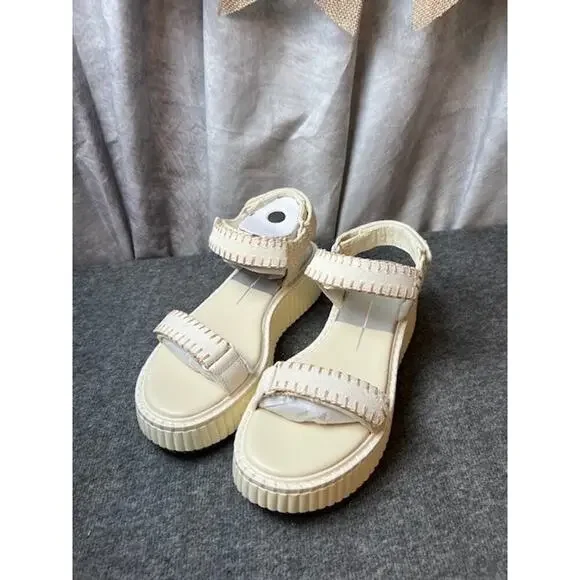 Dolce Vita Debra Ivory Suede Women’s Sandals size 8.5 Comfortable! NWB - Picture 3 of 8